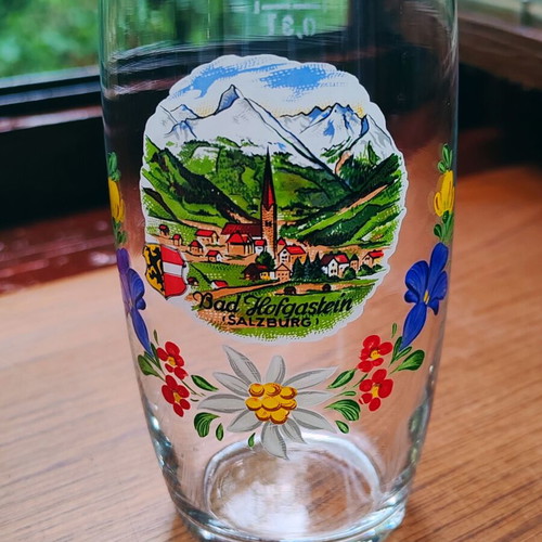 Bad Hofgastein Salzburg vintage Austrian beer glass 300 ml