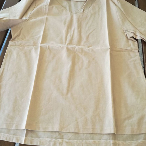 Linen tunic size L new, ecru color