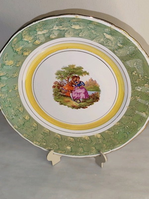 Porcelain decorative plate used with vintage style by Keramikos
