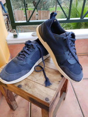 Clarks athletic shoes used, blue size 42
