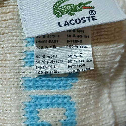 Lacoste headband new, white and turquoise