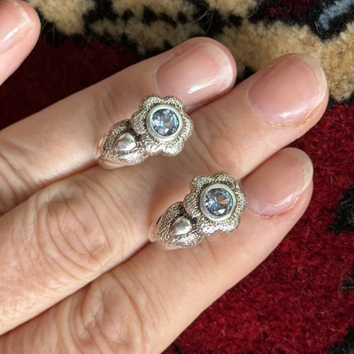 Silver earrings 925 handmade, like new, 8.3 g