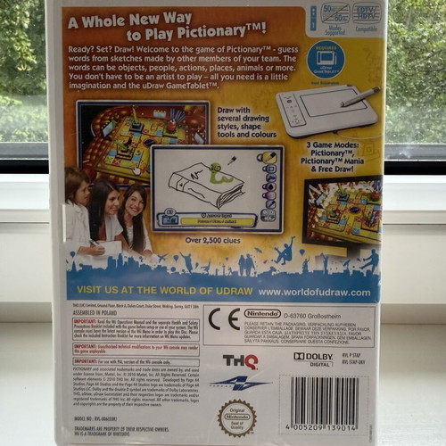 Pictionary Nintendo Wii game used with manual