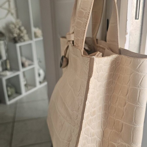 Furla leather handbag beige like new