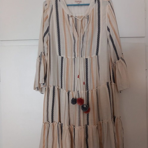 Funky Buddha beach dress like new, beige and brown, medium