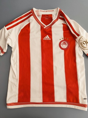 Olympiacos Kids Jersey 2015-16 Used, Anniversary Edition with Pardo 90