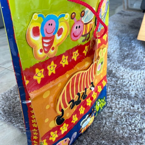 Large gift bag silk worm new 44x33x10