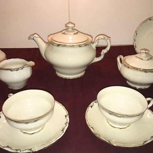 Epiag Gold-Plated Tea Set Czechoslovakia 1941–1945 Like New
