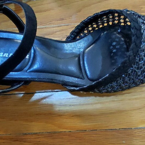 Black knitted ballet flats size 37, 2.5 cm heel like new