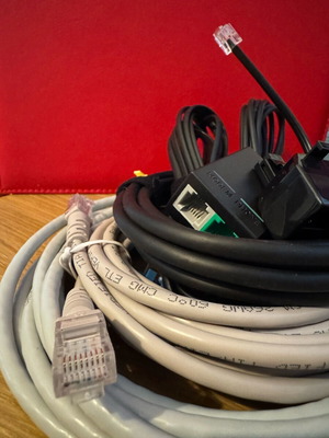 Cable set new with 3 Ethernet cables, 2 phone cables and 2 splitters