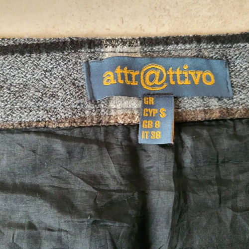 Attrattivo wrap skirt like new, black and brown, size S