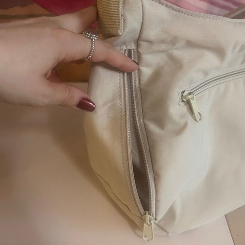 Marv Diaper Bag like new, beige with embroidered circles