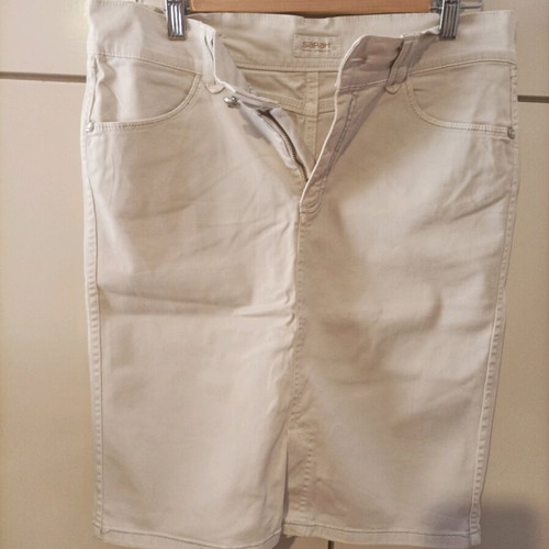 Pencil skirt beige cotton Sarah Lawrence, size L 40 12