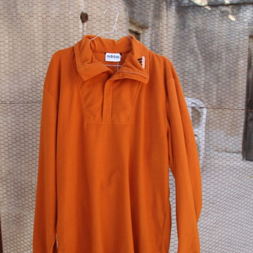 Adidas fleece orange like new, size L/XL
