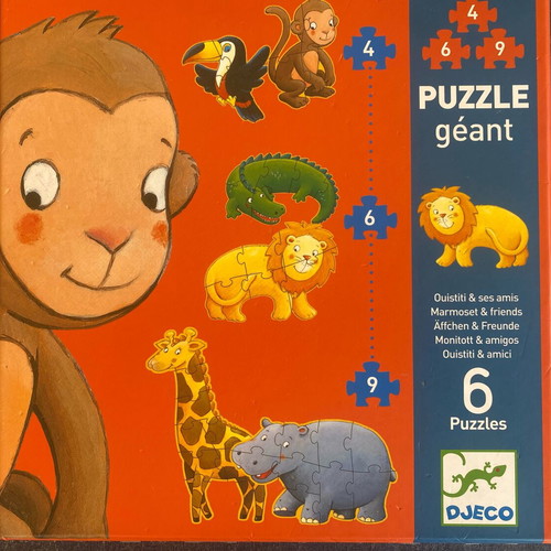 Children's animal puzzles set of 6