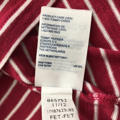 Tommy Hilfiger women's t-shirt used, size M, white and red
