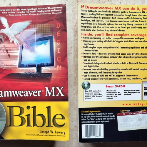 Computer Science books used, pack of 3 (CorelDraw, Dreamweaver, Freehand)