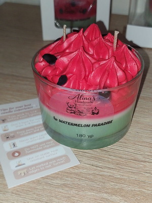 Handmade Watermelon Paradise scented candle 180g new
