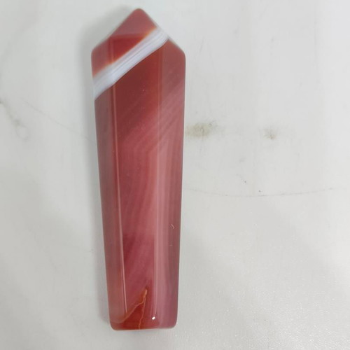 Agate (Sardonyx) Mineral Crystal Tower like new
