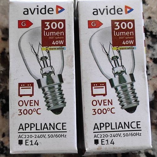 Halogen oven light bulbs 40W E14 pack of 2 new