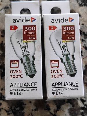 Halogen oven light bulbs 40W E14 pack of 2 new