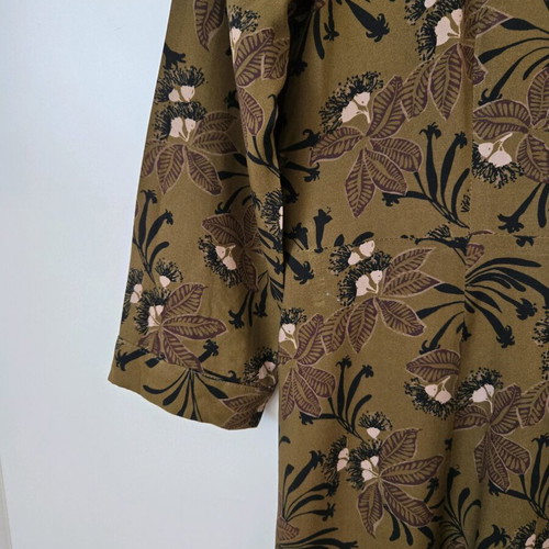 Namaste dress long semi-sheer with three-quarter sleeves like new, multicolor, size S