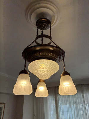 Antique lamp used, fully functional