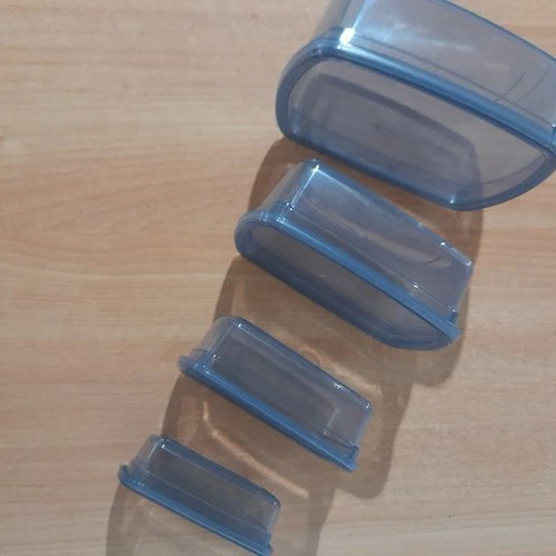 Food Storage Containers Set of 4, New, Anthracite Transparent