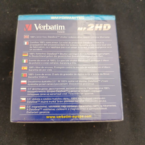 Verbatim IBM 3.5" Discs 1.44 MB Pack of 10 New