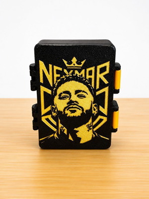 World Cup Player Card Storage Box, 3D Printed, Black and Gold