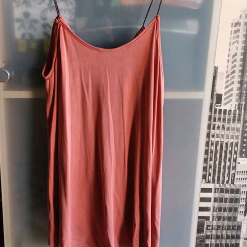 Zara top with leather strap pink like new, size S