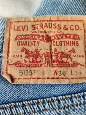 Levi's 505 jeans μεταχειρισμένα, μέγεθος W36 L31, μπλε ξεβαμμένο