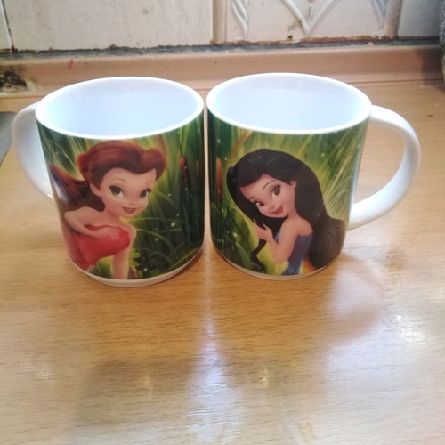 Disney Tinkerbell mug set like new, pack of two