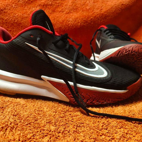 Nike Precision 7 basketball shoes size 44 black white red