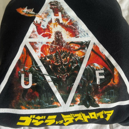 HUF hoody like new, black, size L