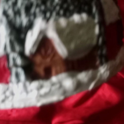 Christmas souvenir like new with Santa Claus and falling snow