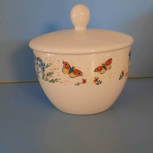 Collectible Loumidis Parrot Sugar Bowl porcelain new