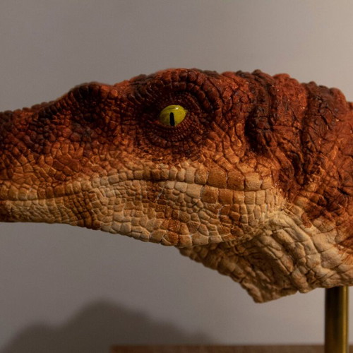 Velociraptor dinosaur head handmade, made to order, Jurassic Park