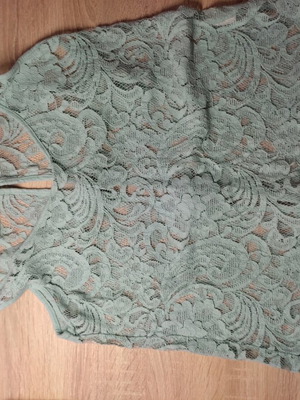 Lace blouse summer medium turquoise like new