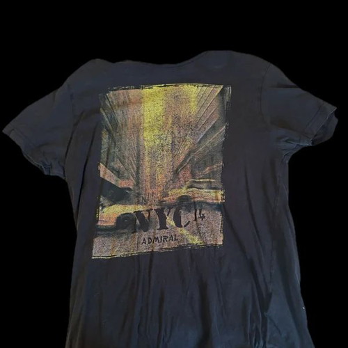 Admiral T-shirt black with NYC 14 print, like new, size M