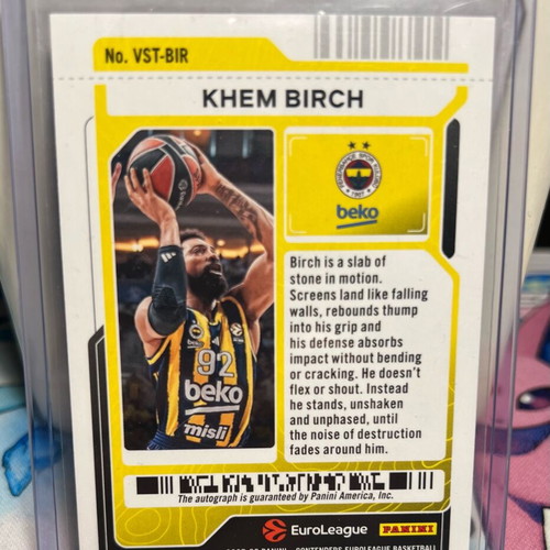 Panini Khem Birch 2025-26 Autographed Card like new 21/99