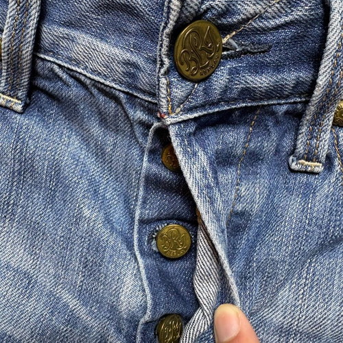 Replay vintage skinny jeans men's medium like new, blue with rips