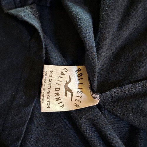 T-shirt Hollister dark blue, like new, size M, 100% cotton