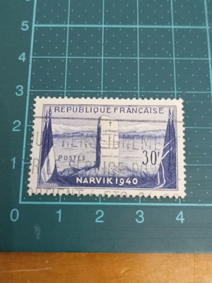France 1952 stamp for 12th anniversary of the battle of Narvik like new