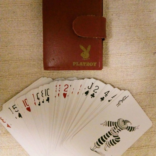 Playboy plastic deck used, red with case