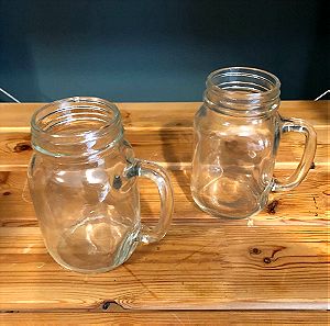 Γυάλινα ποτήρια με χερούλι 650ml 24τεμάχια άθικτα UTOPIA Tennessee Handled Jar