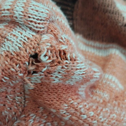 Handmade cardigan like new, bright pink with geometric Aztec patterns