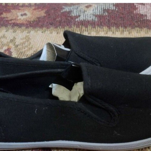 Textile shoes unisex new, size 38, black and white