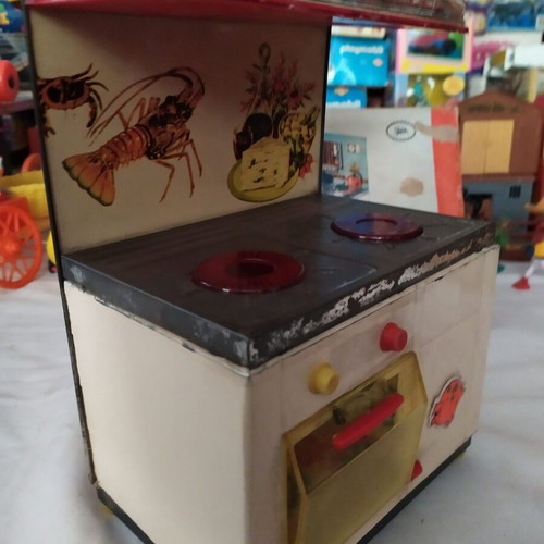 Tin electric battery kitchen toy Solpa from the 60s like new