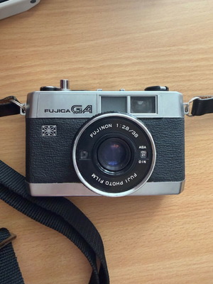 Fujica GA 35mm vintage film camera like new with leather case and strap
